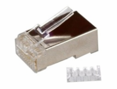 Konektor STP RJ45 (8p8c), Cat6, 50µm, skládaný, drát - 100 ks