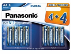 PANASONIC Alkalické baterie EVOLTA Platinum LR6EGE/8BW 4+4F   AA 1,5V (Blistr 8ks)