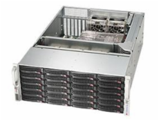 SUPERMICRO 4U chassis 24x 3,5"" HS SAS/SATA (singel expanSAS3/12Gb - 8643)+2x2,5"" volitelný ,2x1200W (80PLUS Titanium)