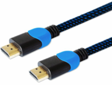 Savio GCL-02 HDMI kábel 1.8 m HDMI Type A (Standard) Black Blue