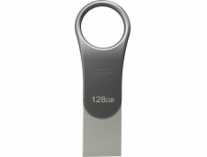 Silicon Power Mobile C80 USB flash drive 128 GB USB Type-A / USB Type-C 3.0 (3.1 Gen 1) Titanium