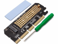 Expansion card  adapter M.2 NVMe M-Key PCI-E Savio AK-41