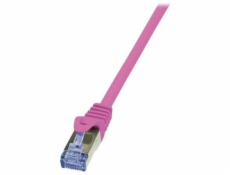 LogiLink CQ3019S Primeline Cat. Konektor 6A Patch Cable RJ45 na mačke RJ45. 6A S/FTP 0,25 m ružová