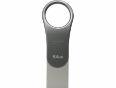 Silicon Power Mobile C80 USB flash drive 64 GB USB Type-A / USB Type-C 3.0 (3.1 Gen 1) Titanium PAMSLPFLD0030