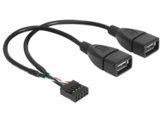 Delock kábel 2x USB 2.0 A samica na pinový konektor