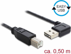 Kabel Easy USB 2.0 A > USB-B, 90° gewinkelt, li/re, Adapter