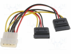 Goobay Power SATA kábel MOLEX (M) - S-ATA (F) x2 13cm 68524 - 68524