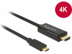 Delock Kábel USB Type-C™ samec > HDMI samec (DP Alt Mód) 4K 30 Hz 1 m čierny