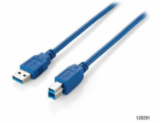 Kábel USB Equip USB-A - USB-B 3 m Niebieski (128293)