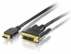 equip 119322 Kabel DVI-D Dual  Link auf HDMI DVI-D (24+1) Stecker auf HDMI Stecker 2m černá