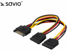 SAVIO AK-17 Kabel zasilający/ adapter SATA 15pin M - 2xSATA 15pin F