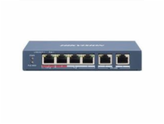 Hikvision Digital Technology DS-3E0106HP-E network switch Unmanaged Fast Ethernet (10/100) Power over Ethernet (PoE) Blue