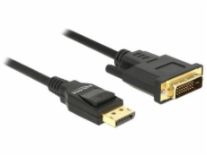 DeLock 85314 Kabel Displayport 1.2 Stecker / DVI 24+1 Stecker Passiv 3 m schw.