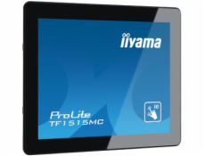 15"" iiyama TF1515MC-B2: TN, XGA, capacitive, 10P, 350cd/m2, VGA, DP, HDMI, černý