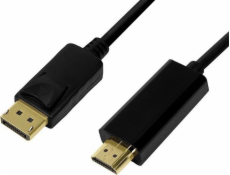 LOGILINK CV0127 LOGILINK - DisplayPort kábel, DP 1.2 to HDMI 1.4, 2m čierna