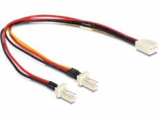 DeLOCK 89343 Kabel 3 Pin Molex Molex 3 Pin Buchse auf 2x Molex 3 Pin Stecker 22cm