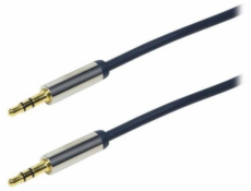 Kabel audio 2xJack 3.5mm stereo M/M, 0.5m, niebieski