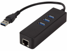 USB HUB LogiLink USB 3.0 3xUSB 3.0 1xRJ45 (UA0173A)