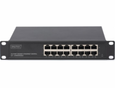 Digitus Gigabit Ethernet Switch 16 port, 10 palců, nespravovaný