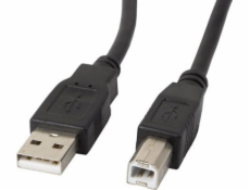 Lanberg USB kábel KÁBEL USB-A (M) -&gt; USB-B (M) 2.0 1.0M ČIERNY FERIT LANBERG