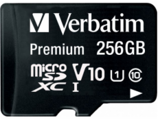 VERBATIM MicroSDXC karta 256GB Premium, U1 + adaptér