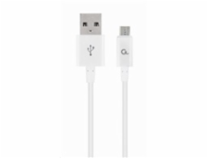 GEMBIRD Kabel CABLEXPERT USB 2.0 AM na MicroUSB kabel (AM/BM), 1m, bílý