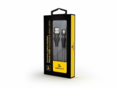 GEMBIRD Kabel CABLEXPERT USB 2.0 AM na MicroUSB (AM/BM), 2m, opletený, černo-bílý, blister, PREMIUM QUALITY