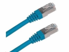 Patch kabel Cat6A, S-FTP - 0,25m, modrý