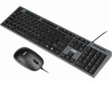 Keyboard + mouse Set IBOX IKMS606 (USB 2.0; (US); black color; Optical; 800 DPI)