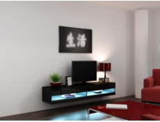 Cama TV stand VIGO NEW 30/180/40 black/black gloss