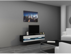 Cama TV stand VIGO NEW 30/140/40 black/white gloss