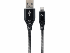 Gembird kábel nabíjací Lightning 8-pin (M) na USB 2.0 (M), prémiový, opletený, 2 m, čierny