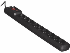 Activejet ACJ COMBO 9GN 5M black power strip with cord