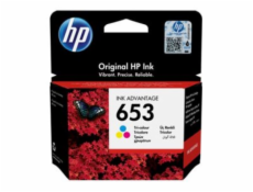 HP 653 originální inkoustová kazeta tříbarevná 3YM74AE