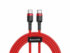 Baseus Cafule Series nabíjecí / datový kabel USB-C na USB-C PD2.0 60W Flash 1m, červená