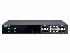 QNAP řízený switch QSW-M804-4C: 8x 10G port SFP+ (4x SFP+ a 4x kombinované SFP+ / RJ-45)