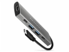 AXAGON HMC-5G2 SPEEDSTER 5H, USB-C 3.2 Gen 2 10 Gbps hub w. HDMI + 2x USB-A + 2x USB-C, PD 60W, 13cm USB-C cable