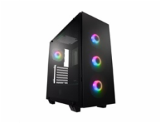 Fortron skříň Midi Tower CMT512 Black, 4 x A.RGB LED fan, průhledná bočnice