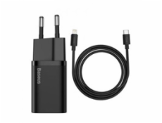 Baseus Super SI set adaptéra USB-C 20W a kábla USB-C do Lightning 1m, čierna