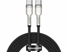 Baseus Cafule Series nabíjací/dátový kábel USB-C samec na USB-C samec s kovovými koncovkami 100W 2m, čierna