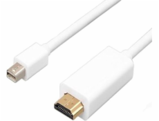 Savio CL-83 video kábel adaptér 1.8 m Mini DisplayPort HDMI White