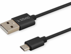 Savio CL-129 USB cable 2 m USB 2.0 USB A USB C Black