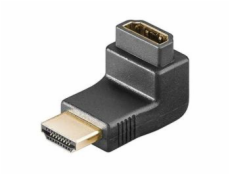 Redukce HDMI A(M) - HDMI A(F) lomená nahoru, zlacené konektory