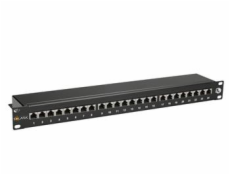 Patch panel Solarix SX24-5E-STP-BK 24 x RJ45 CAT5E STP černý 1U