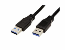 Kabel USB3.0 A(M) - USB3.0 A(M) SuperSpeed 5Gbps 1 m, černý