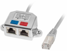 Adaptér Lanberg lan rj45/2x rj45 ftp splitter ad-0026-s