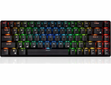 Modecom VOLCANO LANPARTY RGB BT bezdrôtová mechanická herná klávesnica (Gateron Yellow), Bluetooth, US layout, čierna