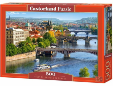 Castorland Puzzle 500 Pohľad na mosty v Prahe