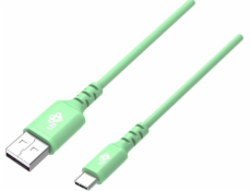 USB kábel TB TB USB-USB C kábel 1m silikónový zelený