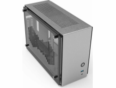 Zalman skriňa M2 Mini / mini tower / ITX / 80 mm fan / USB 3.0 / USB 3.1 / riser card / presklené bočnice / strieborná